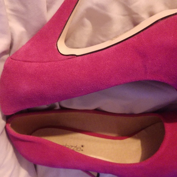Pink 🩷 suede platform heels size 11 - Picture 9 of 16
